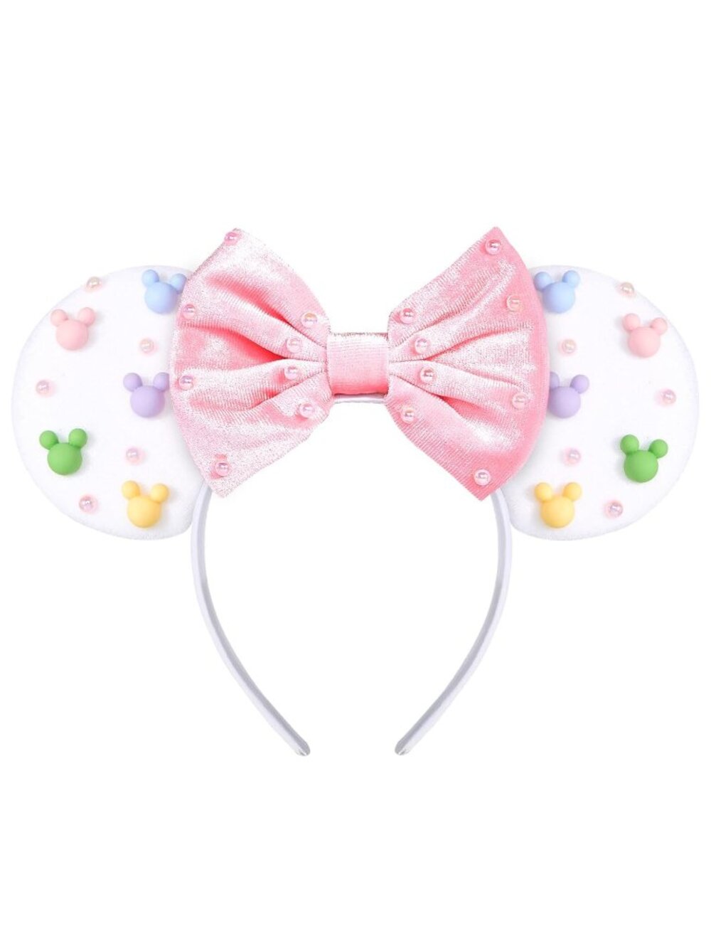 Kids Girls Pearl Pink Mickey Mouse Costume Hair Headband for Cosplay